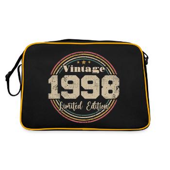1998 Anniversaire Vintage Rétro Né En - 1998 - Sac Retro - noir/or - Dos