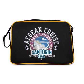 AEGEAN CRUISE Santorin - Sac Retro - noir/or - Dos