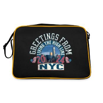 Greetings from New york city - Sac Retro - noir/or - Dos