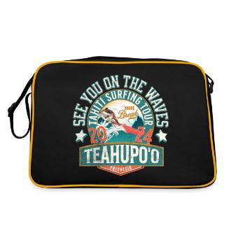 See you on the waves of Teahupoo - Sac Retro - noir/or - Dos