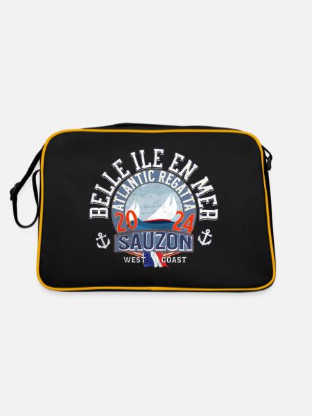 Belle Ile en Mer Sauzon - Sac Retro - noir/or - Dos