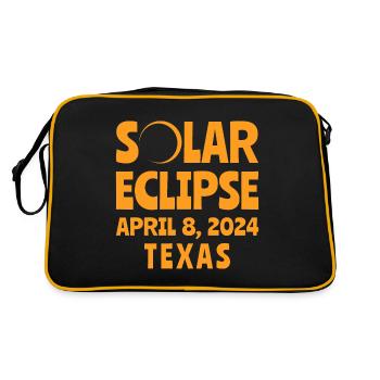 Solar Eclipse 2024 Texas - Retro Bag - black/gold - Back
