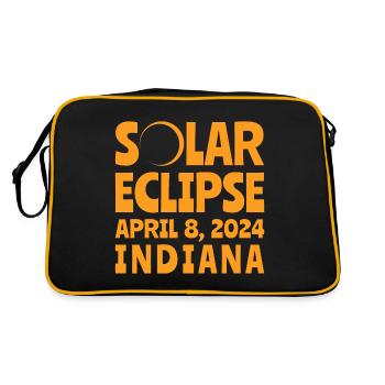 Solar Eclipse 2024 Indiana - Retro Bag - black/gold - Back