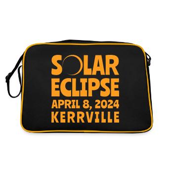 Solar Eclipse 2024 Kerrville Texas - Retro Bag - black/gold - Back