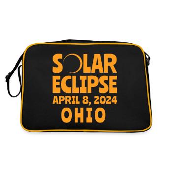 Solar Eclipse 2024 Ohio - Retro Bag - black/gold - Back