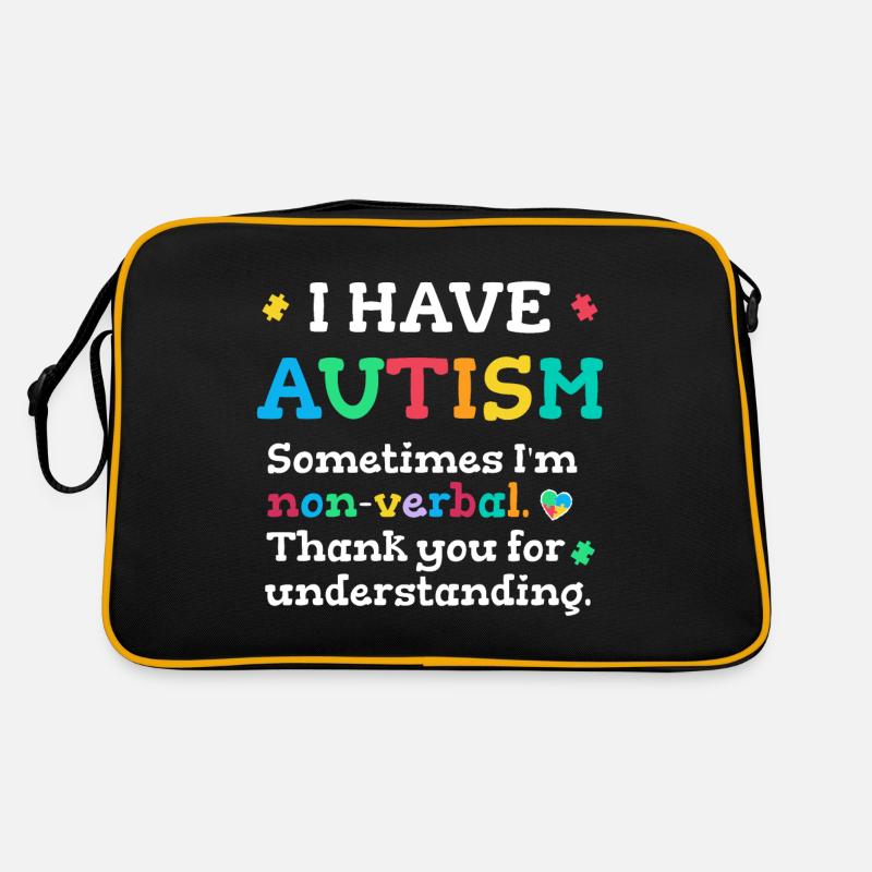 Nonverbaler Autismus Retro Tasche