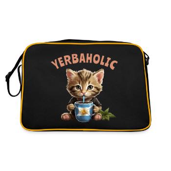 Yerba Maté Chats Yerbaholic - Sac Retro - noir/or - Dos