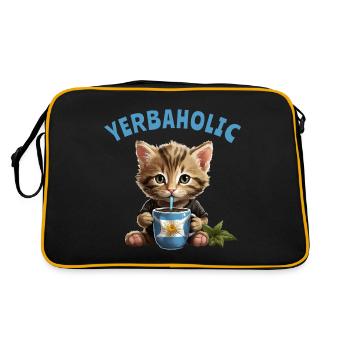 Yerba Maté Chats Yerbaholic - Sac Retro - noir/or - Dos