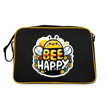 Abeille Heureuse Biene - Sac Retro - noir/or - Dos