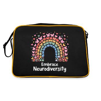 Embrasser la neurodiversité - Sac Retro - noir/or - Dos