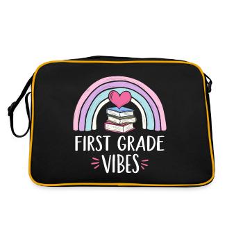 First Grade Vibes - Retro Bag - black/gold - Back