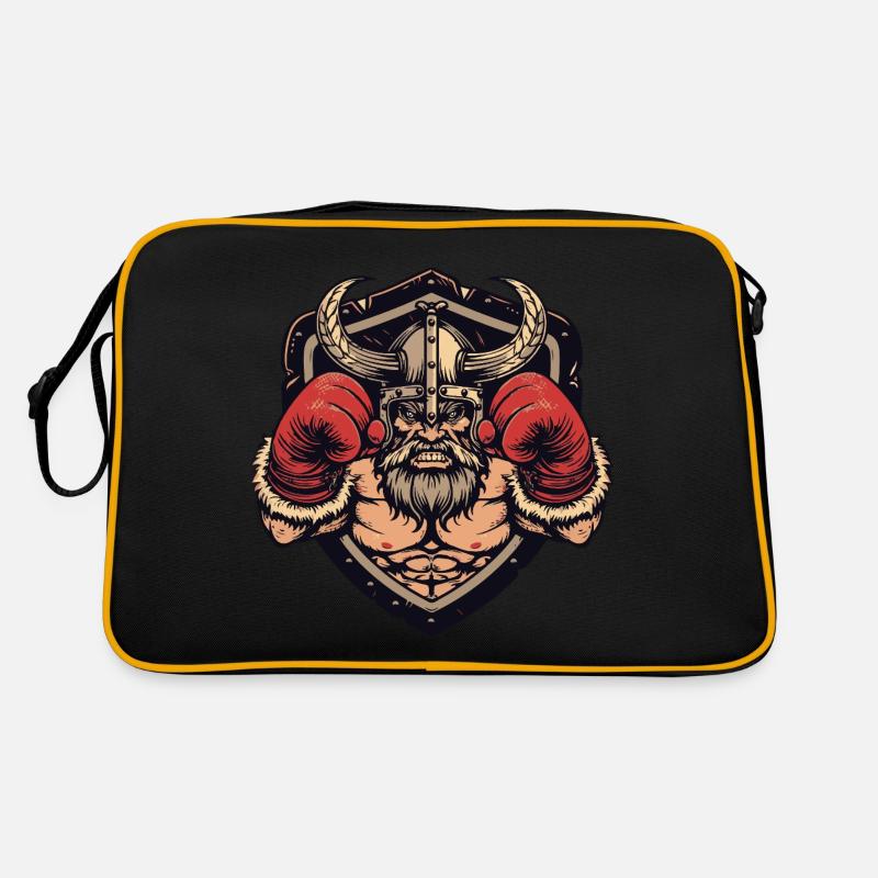 Wikinger Boxer MMA Logo Retro Tasche