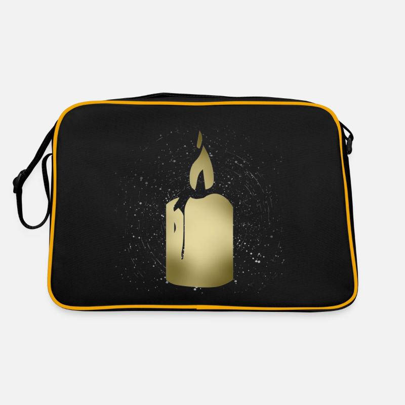 Kerze - Retro Tasche - Schwarz/Gold