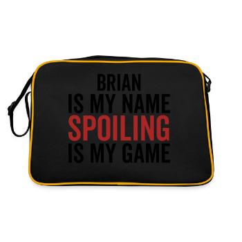 Brian is My Name Spoiling is My Game - Retro Bag - black/gold - Back