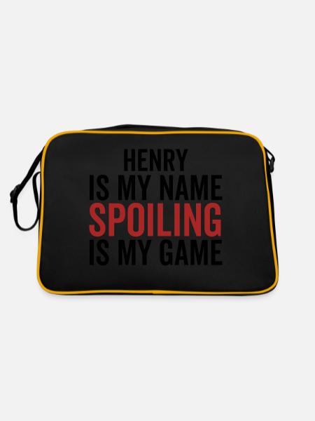 Henry is My Name Spoiling is My Game - Retro Bag - black/gold - Back