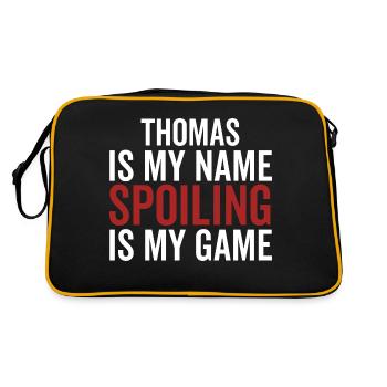 Thomas is My Name Spoiling is My Game - Retro Bag - black/gold - Back