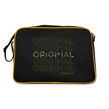 Original Junglist DNB Drum n Bass Darkside Remix - Sac Retro - noir/or - Dos