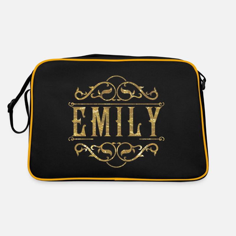 Emily gold - Retro Tasche - Schwarz/Gold