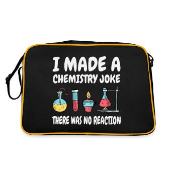 Chemie Scherz, es gab keine Reaktion - Retro Tasche - Schwarz/Gold - Hinten