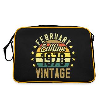 Anniversaire 46 ans - Cadeau Février 1978 - 46e - Sac Retro - noir/or - Dos