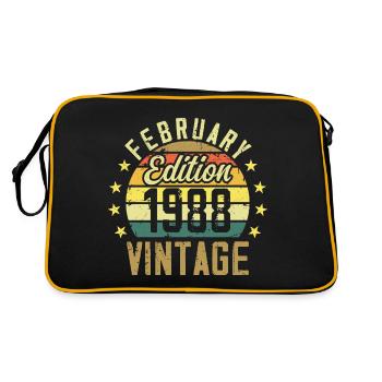 Anniversaire 36 ans - Cadeau Février 1988 - 36e - Sac Retro - noir/or - Dos