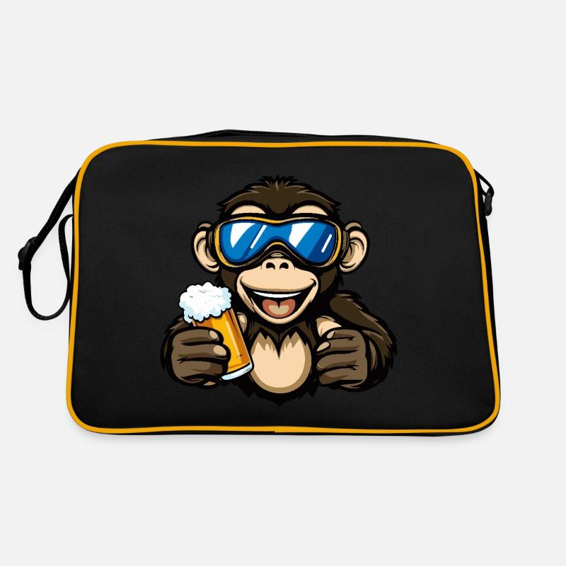 Affe Apres Ski Bier Retro Tasche