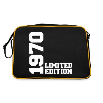 Vintage 1970's Classic 1970's Birthday Gift - Retro Bag - black/gold - Back