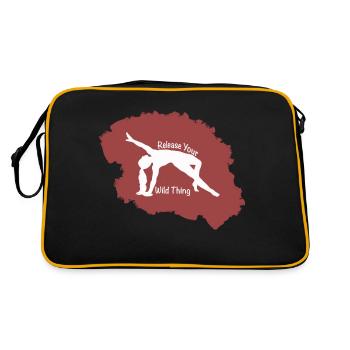 Release your wild Thing - Retro Tasche - Schwarz/Gold - Hinten