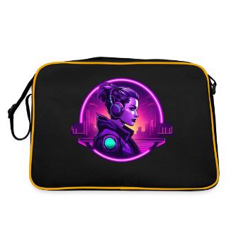 Œuvre d’art cyberpunk - Sac Retro - noir/or - Dos