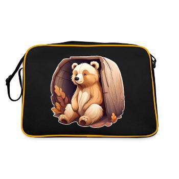 Cute Bear - Retro Bag - black/gold - Back