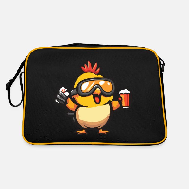 Huhn Apres Ski Bier Comic Retro Tasche