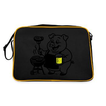Pork Grilling Beer - Retro Bag - black/gold - Back