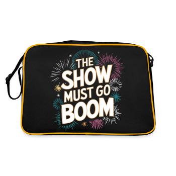 Pyrotechniker Feuerwerk Pyrotechnik - Retro Tasche - Schwarz/Gold - Hinten
