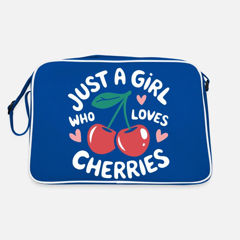 Kirsche Kirschen Früchte Essen Retro Tasche