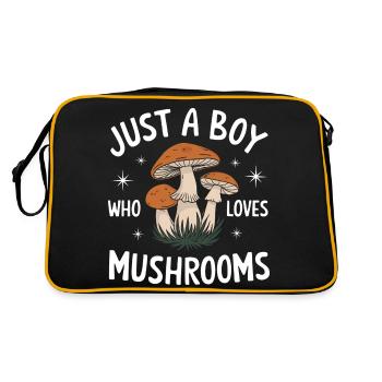 Mushroom Mushrooms Funghi Mushroom - Retro Bag - black/gold - Back