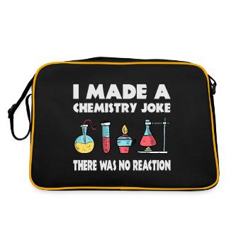 Chemie Scherz, es gab keine Reaktion - Retro Tasche - Schwarz/Gold - Hinten