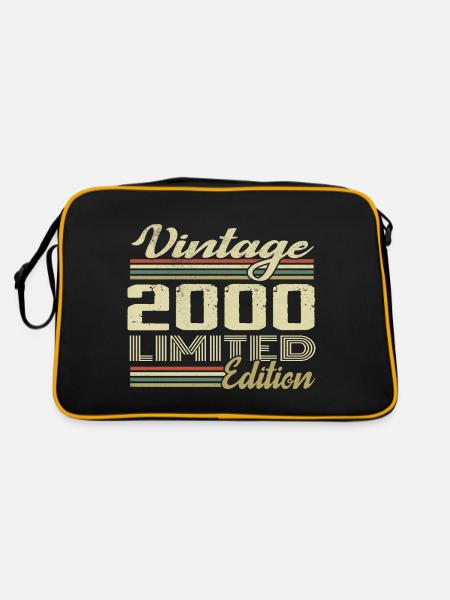 Anniversaire 24 Ans Millésime 2000 Cadeau 2000 - Sac Retro - noir/or - Dos