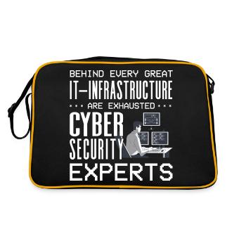 Cyber Security Professional Expert Ethical Hacker - Retro Tasche - Schwarz/Gold - Hinten