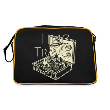 Time (to) Travel - Surrealistic Traveller Artwork - Retro Bag - black/gold - Back