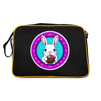 Lapin de Pâques et panier de Pâques - Sac Retro - noir/or - Dos