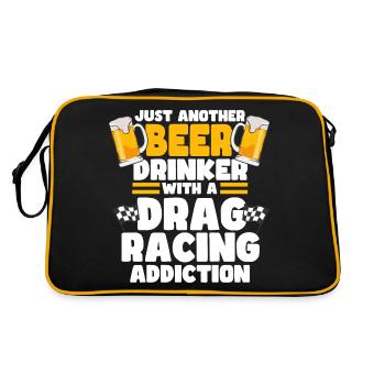 Nur ein weiterer Biertrinker mit einer Sucht nach - Retro Tasche - Schwarz/Gold - Hinten