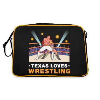Conception de lutte au Texas pour les fiers fans du Texas - Sac Retro - noir/or - Dos