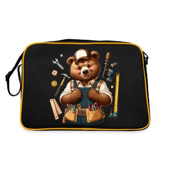 Ours mignon artisan - Sac Retro - noir/or - Dos