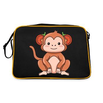 Monkey Tomato Design pour les amateurs de singes - Sac Retro - noir/or - Dos