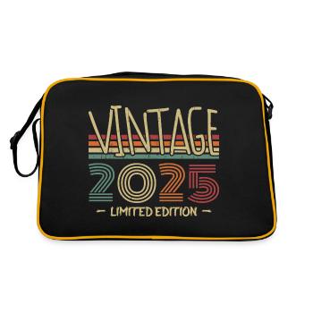 Vintage 2025 Cadeau Anniversaire 2025 Rétro2025 - Sac Retro - noir/or - Dos