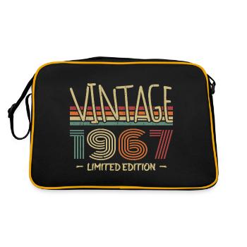 Jahrgang 1967 Retro 1967 Geburtstagsgeschenk - Retro Tasche - Schwarz/Gold - Hinten
