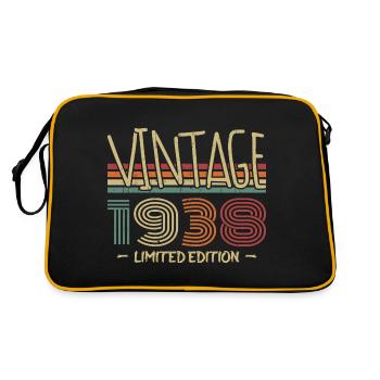 Vintage 1938 Retro 1938 Anniversary Gift - Retro Bag - black/gold - Back