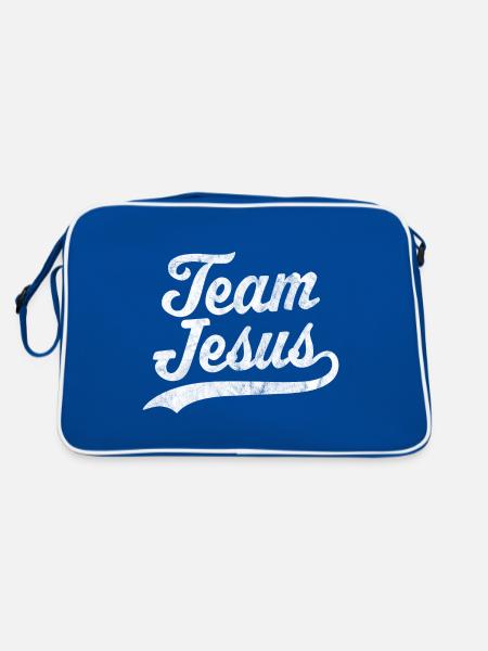 Team Jesus - Retro Bag - blue/white - Back