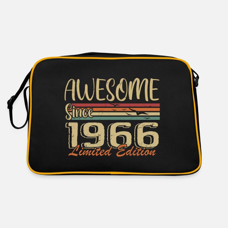 Les légendes sont nées en 1966 Vintage 1966 - Sac Retro - noir/or