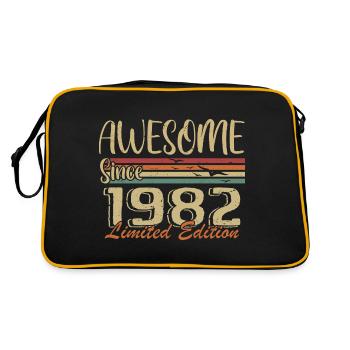 Legends Were Born In 1982 Vintage 1982 - Retro Bag - black/gold - Back